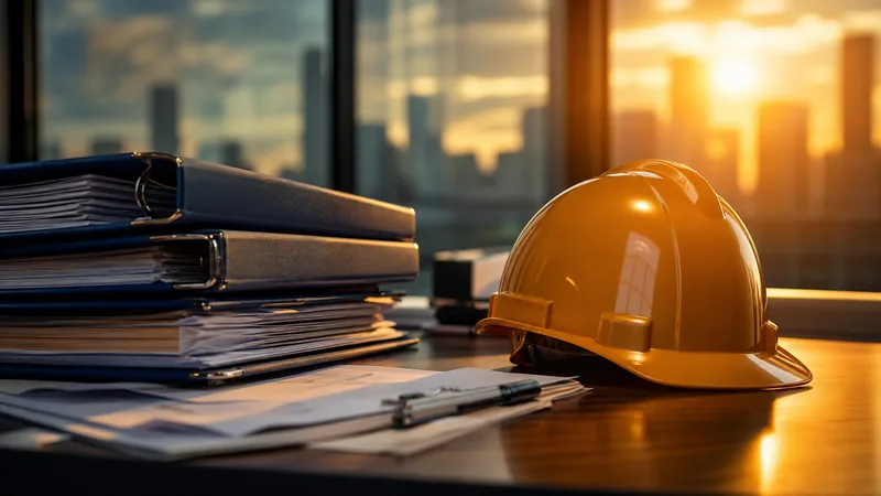 Payroll binders and a hard hat on a desk, West Virginia Employer Registration