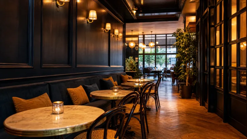 Warm cafe interior with bistro tables, How to Start a Restaurant in West Virginia