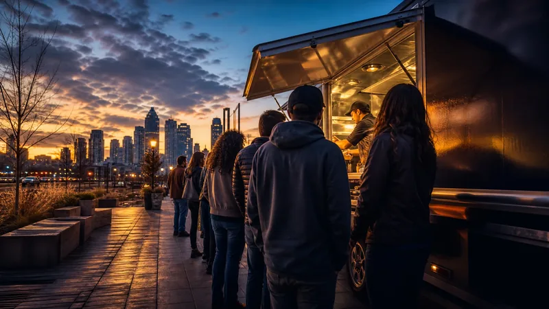Customers lining up at a food truck window, How to Start a Food Truck in West Virginia